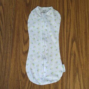 Summer Newborn Boys Swaddle Sleep Sack White Caterpillar Zipper